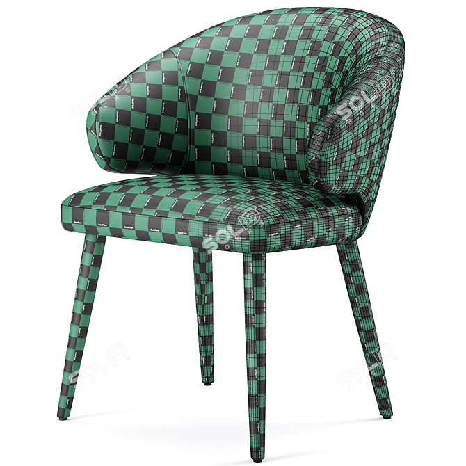 Elegant Cardinale Dining Chair: High-Quality, Textured, and Versatile 3D model image 6