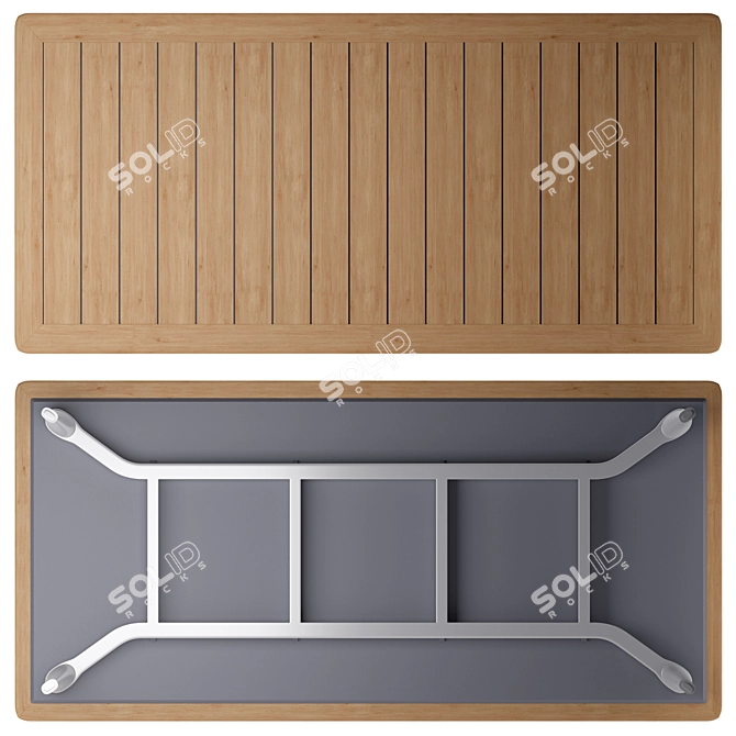 Modern Retro Terrace Table 3D model image 1