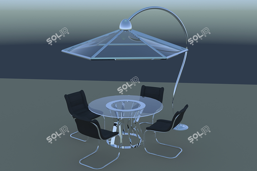 Product Title: Versatile Wooden Table 3D model image 1