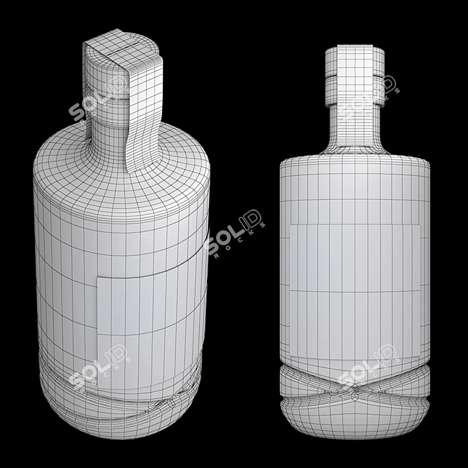 Premium Martell Bottle: Ready for Stunning Visualizations 3D model image 3