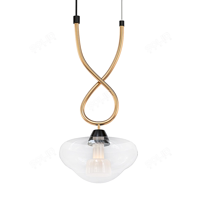 Elegant Yolanda Pendant Light 3D model image 1