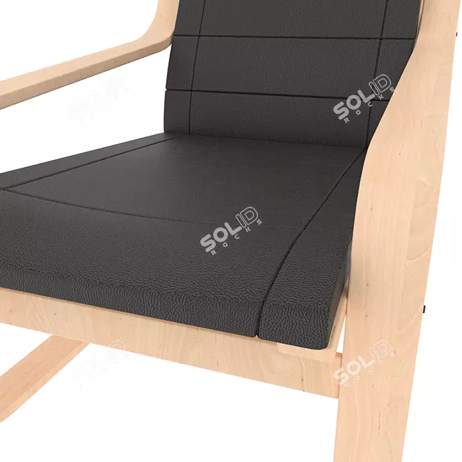 Luxury Leather Armchair 3D model image 3