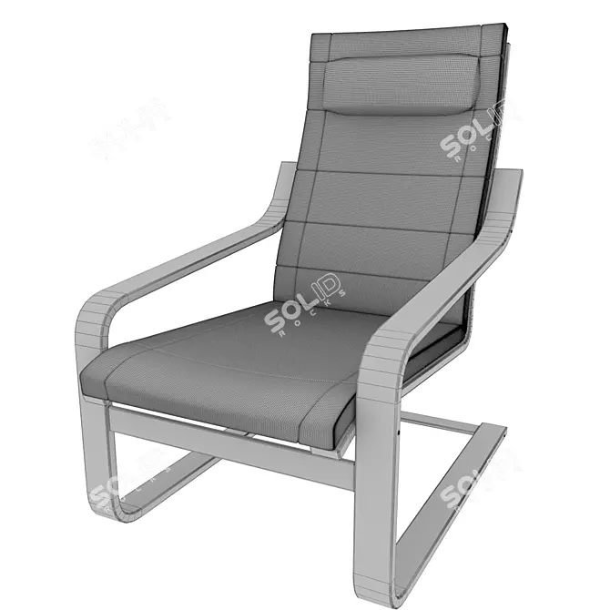 Luxury Leather Armchair 3D model image 4