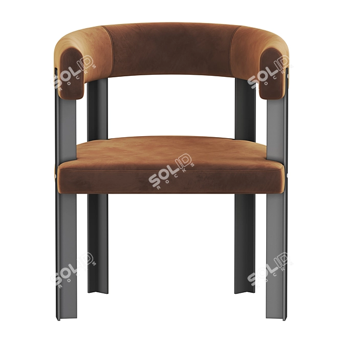 Elegant Baxter T Chair 3D model image 4