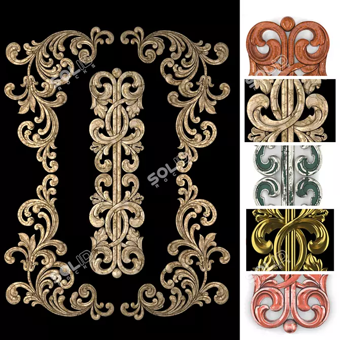 Elegant Decorative Ornament 3D model image 1