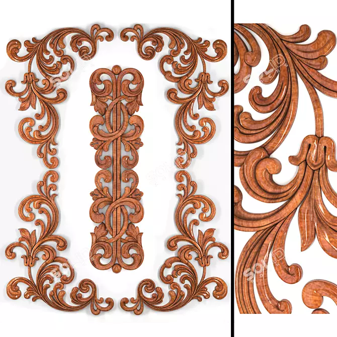 Elegant Decorative Ornament 3D model image 3