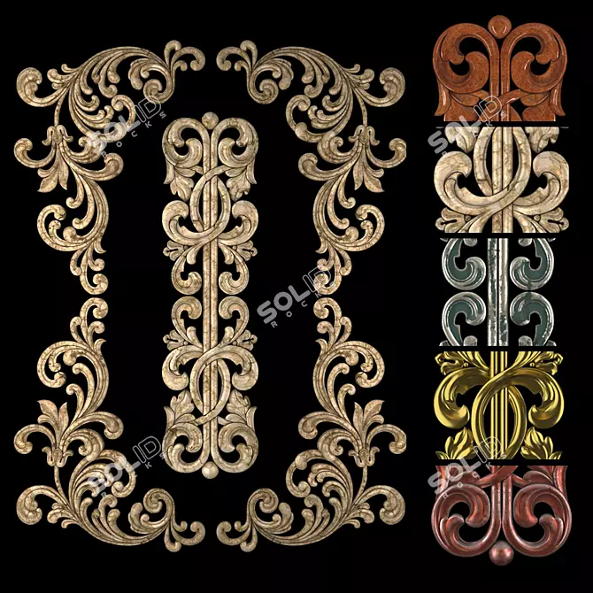 Elegant Decorative Ornament 3D model image 8