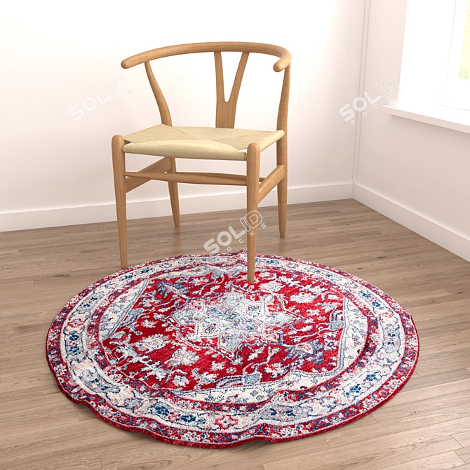 Round Rug Set - 6 Stunning Designs 3D model image 6