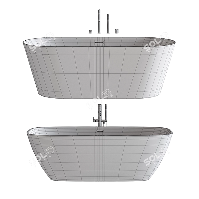 Luxury Bath Tubs by Treesse: Brio & Inka 3D model image 5