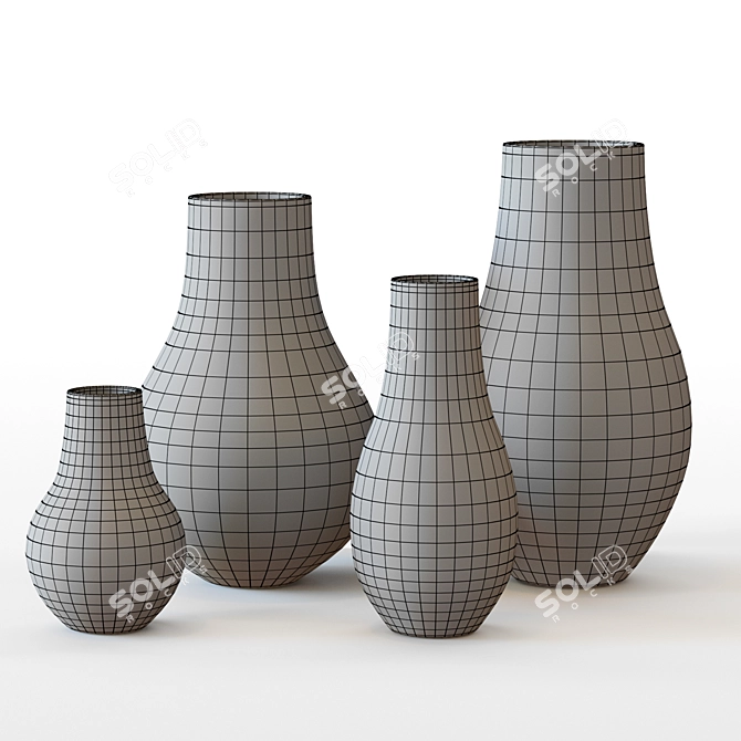 Reactive Glaze Large Floor Vases - West Elm 3D model image 6