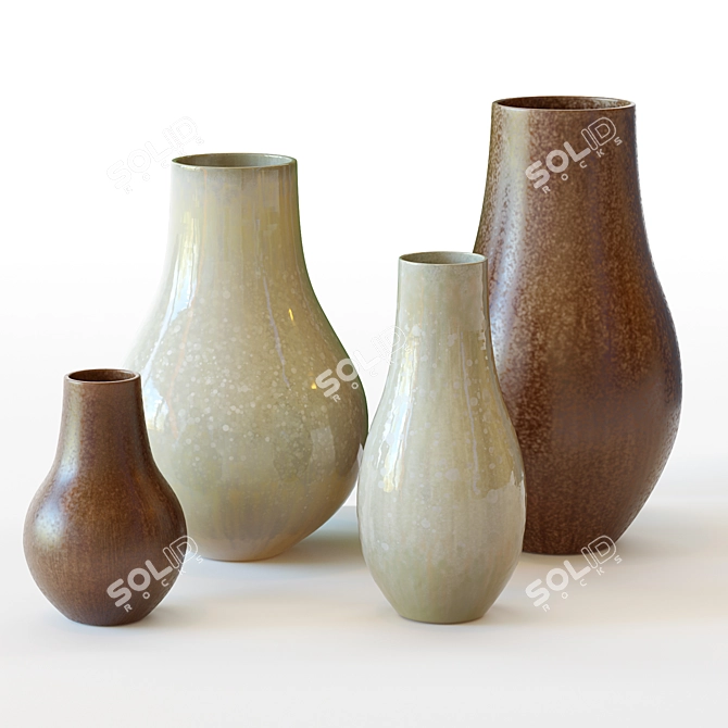 Reactive Glaze Large Floor Vases - West Elm 3D model image 7