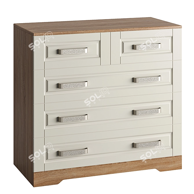 Elegant Provence Chest of Drawers 3D model image 1