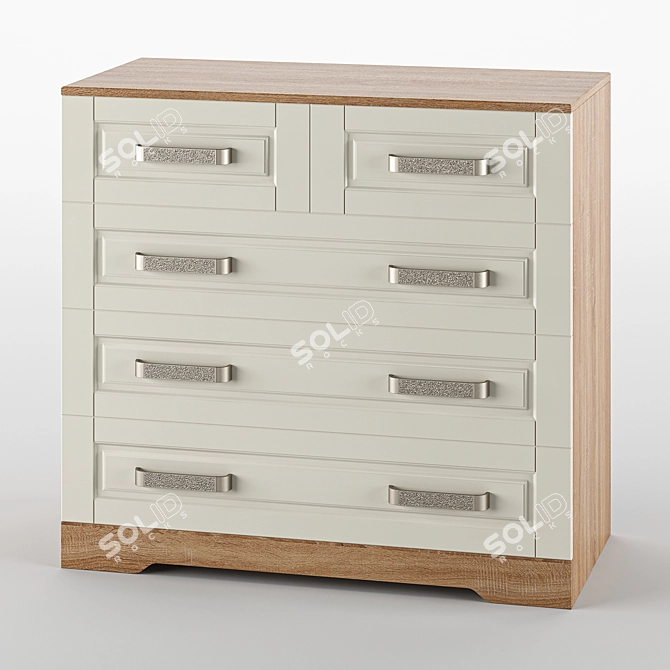 Elegant Provence Chest of Drawers 3D model image 2