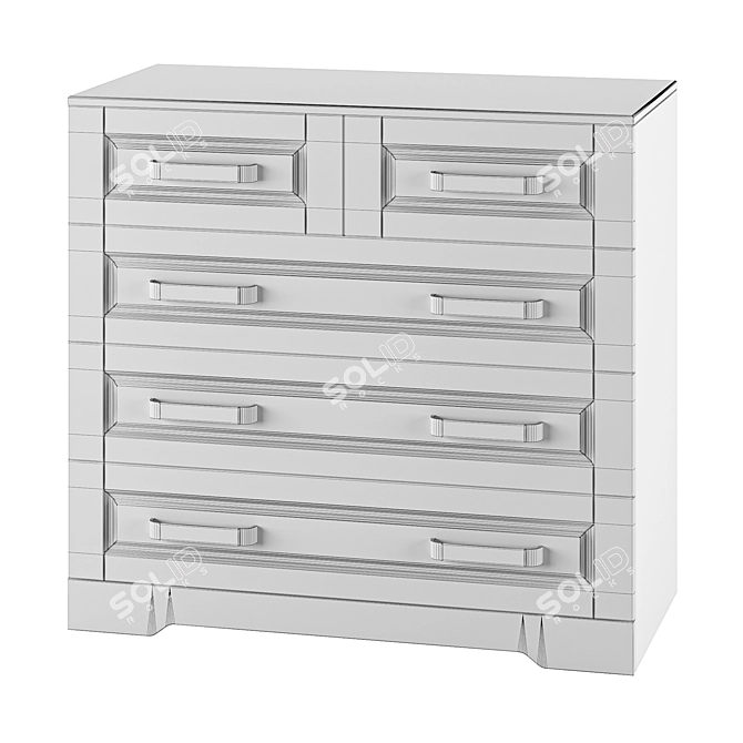 Elegant Provence Chest of Drawers 3D model image 3