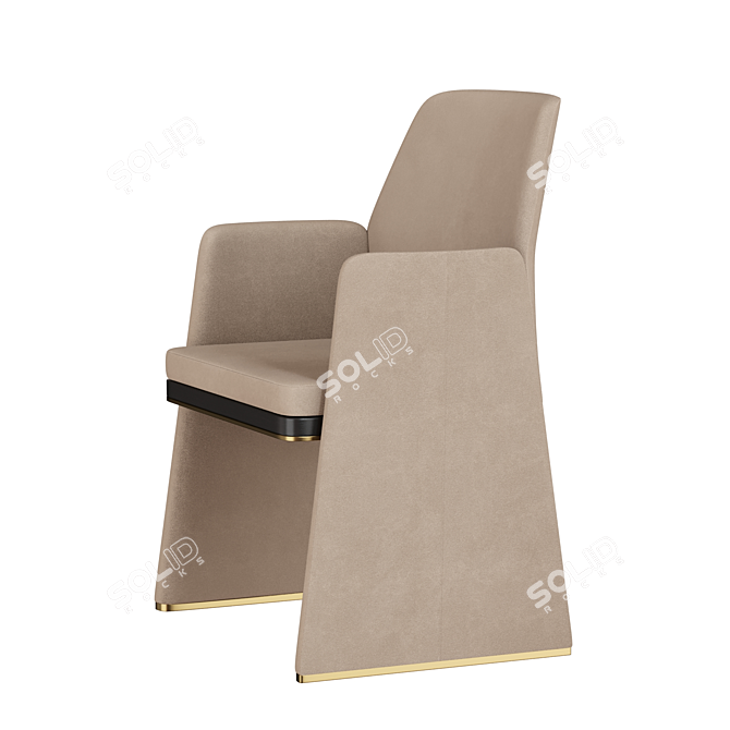 Sleek Anthony Dining Chair: Stylish, Versatile, and Comfortable 3D model image 3