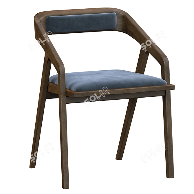 Sleek Katakana Dining Chair 3D model image 1