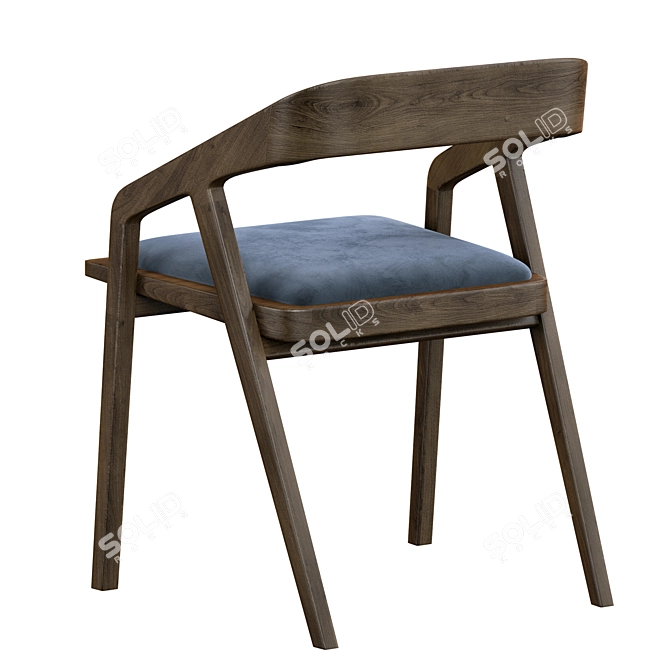 Sleek Katakana Dining Chair 3D model image 5