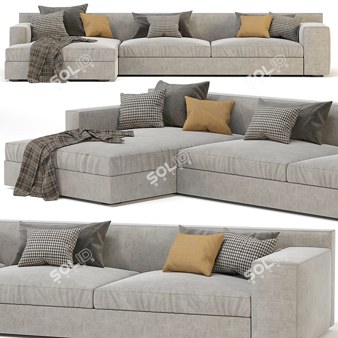 Elegant Verzelloni Holden Lounge Sofa 3D model image 2