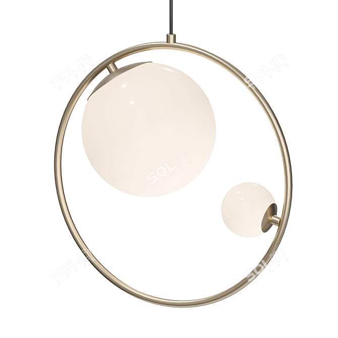 Modern Glass Pendant Lamp: Lampatron INGRUN 3D model image 3