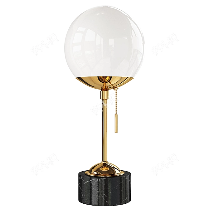 Reagan Brass & Black Table Lamp 3D model image 1