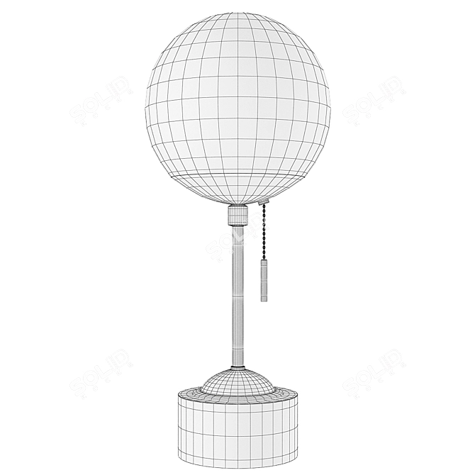Reagan Brass & Black Table Lamp 3D model image 2