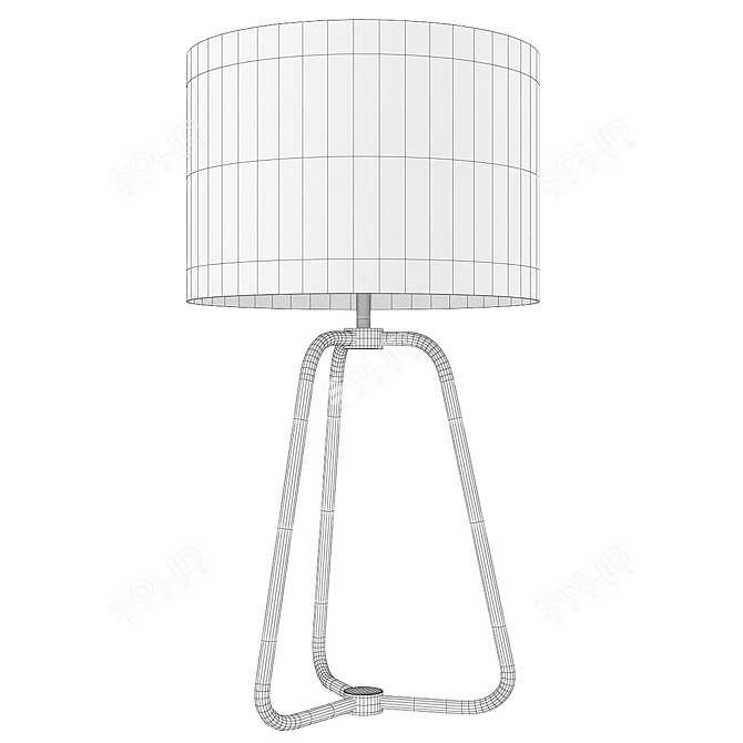 Luxury Brass LED Table Lamp 3D model image 2