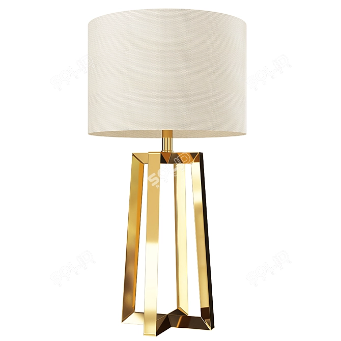 Elegant Helena Brass LED Table Lamp 3D model image 1