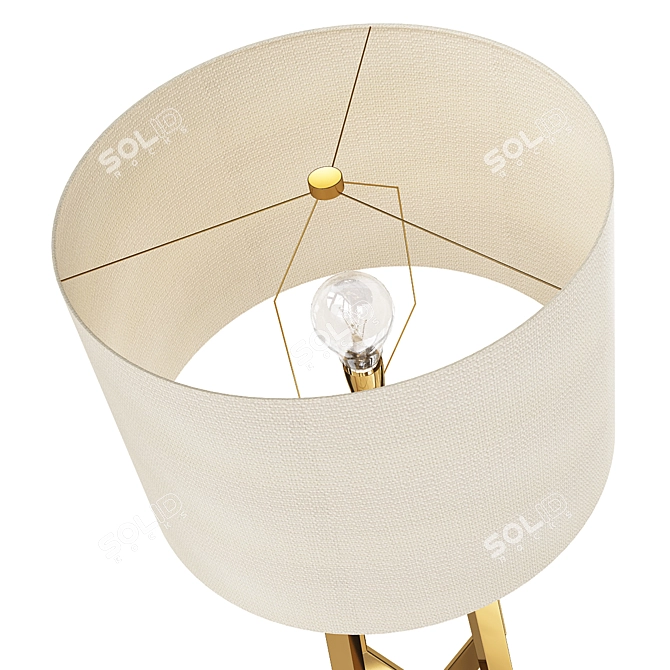 Elegant Helena Brass LED Table Lamp 3D model image 2