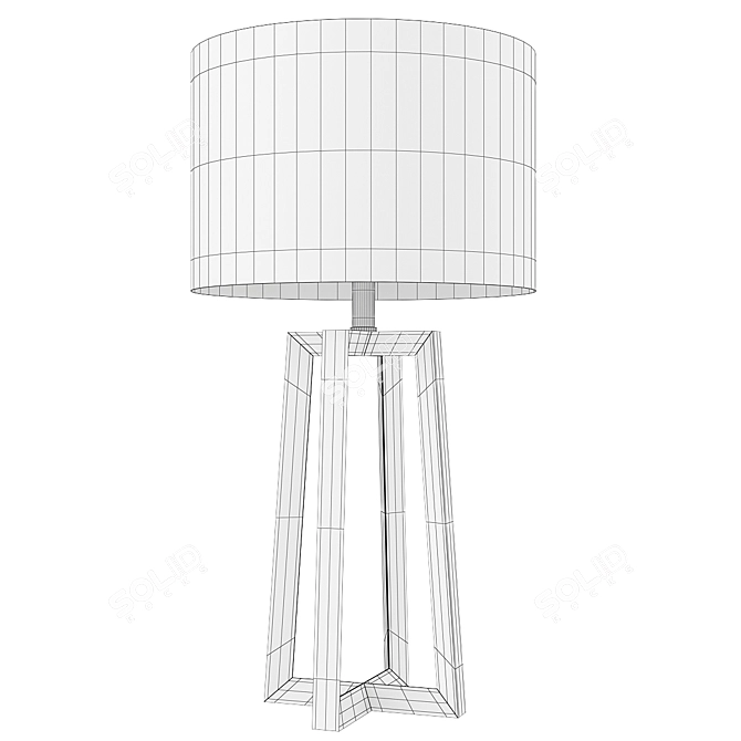 Elegant Helena Brass LED Table Lamp 3D model image 3