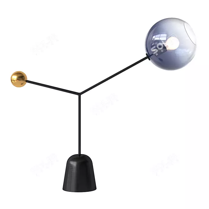 Elegant Pirouette Table Lamp 3D model image 1