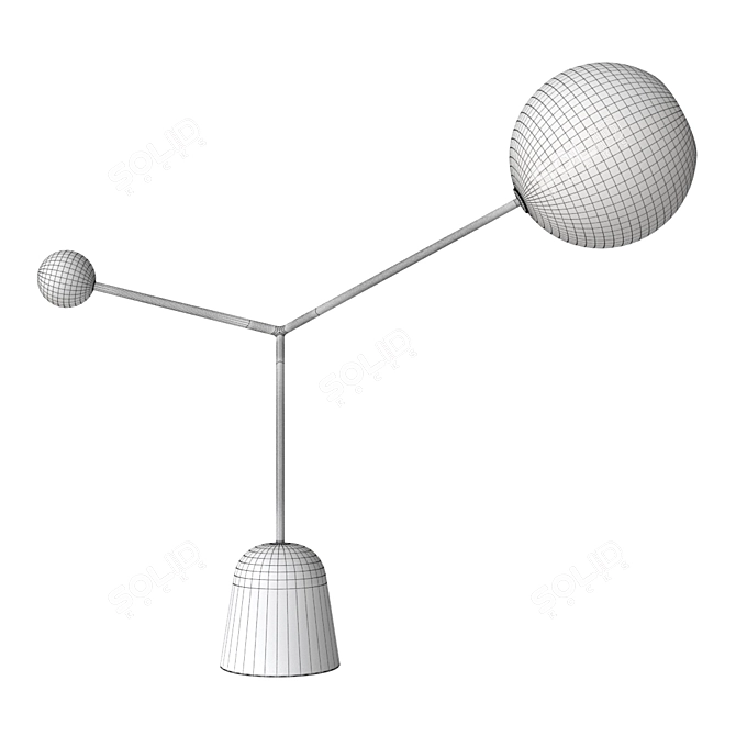 Elegant Pirouette Table Lamp 3D model image 2
