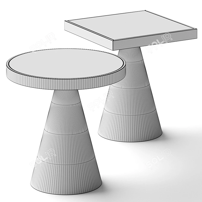 Meridiani Cone Outdoor Coffee Table 3D model image 2