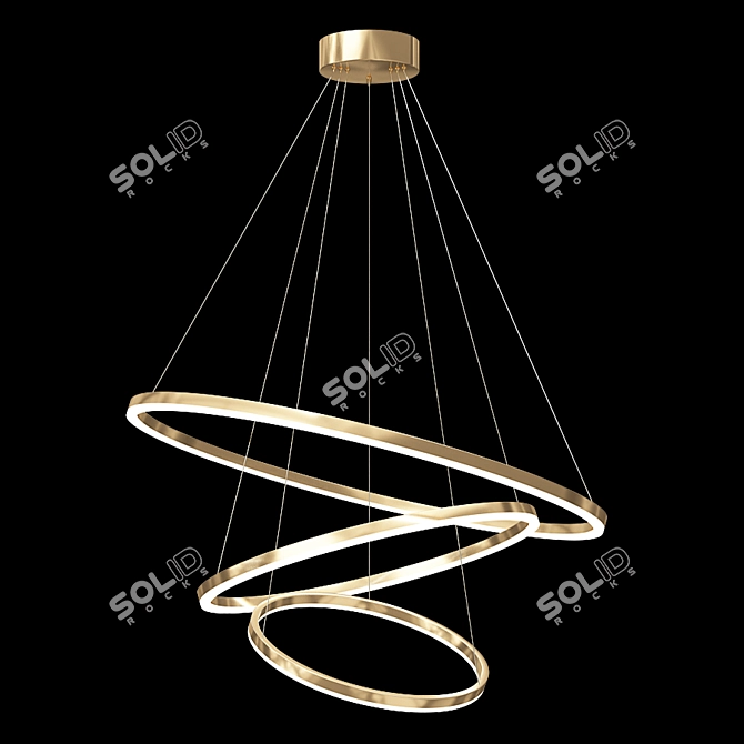 Elegant Frame Chandelier 3D model image 1