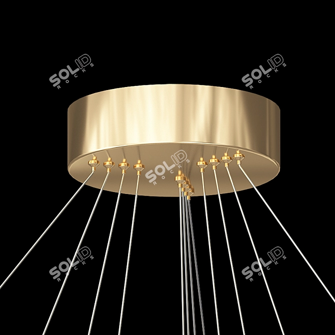 Elegant Frame Chandelier 3D model image 3