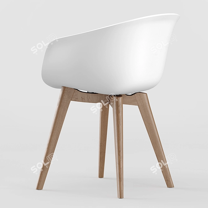 Elegant Dining Set: Libra Soft Chair & Avalon Table 3D model image 3