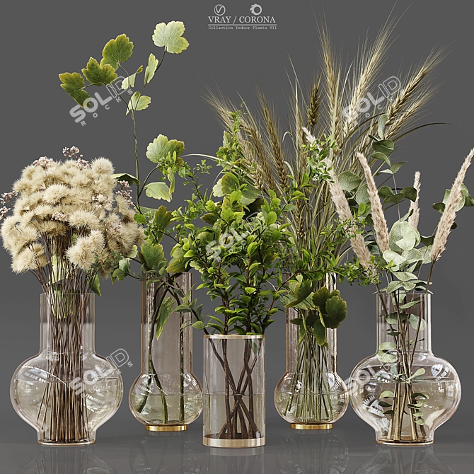 Luxury Indoor Plant Collection 3D model image 1