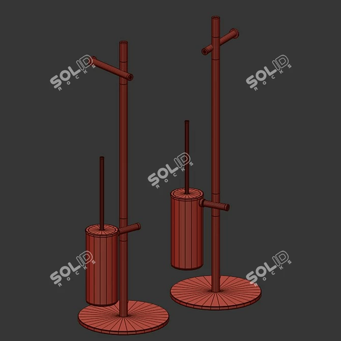 Titian 1042: Elegant Bathroom Floor Stand 3D model image 2