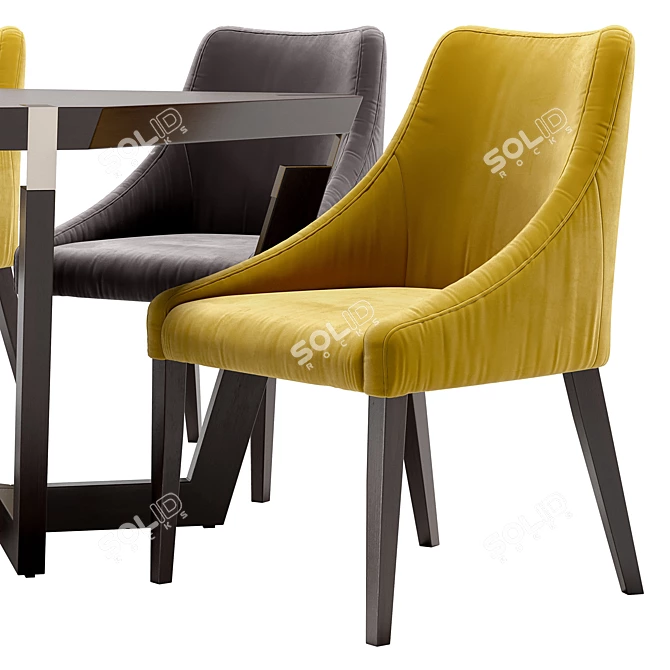 Modern Mode Dining Chair and Coral Table Set 3D model image 5