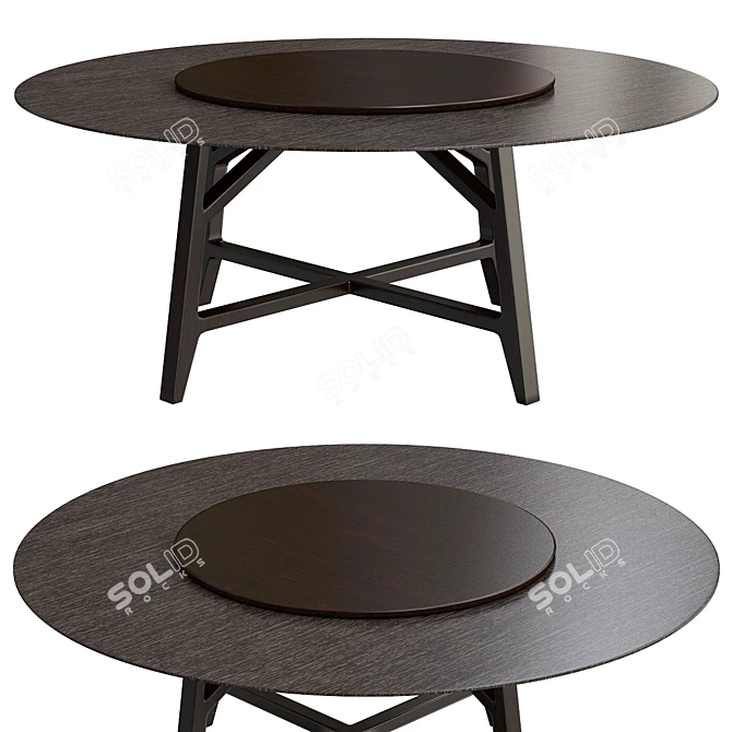 Elegant Controvento Low Table 3D model image 1