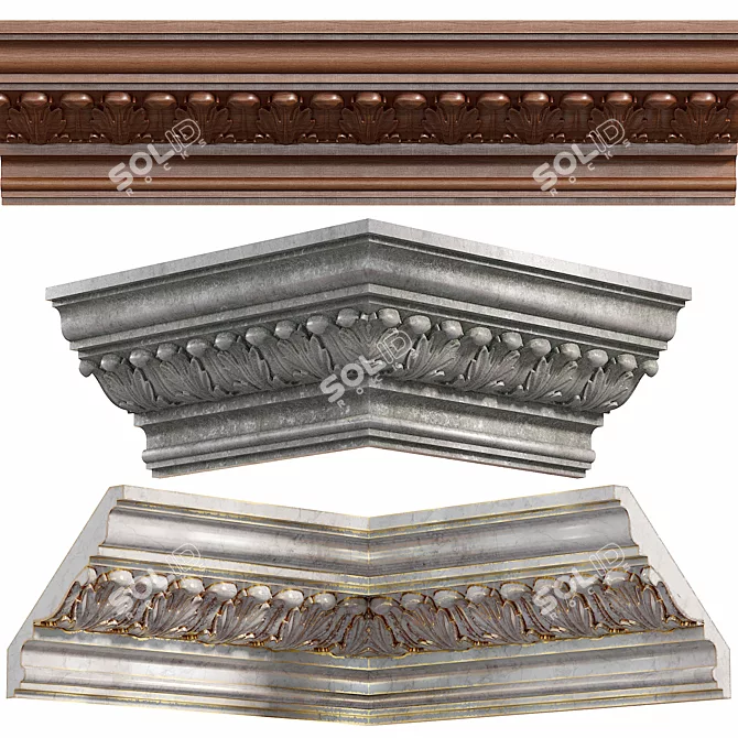 Elegant Moulding Kit: Detailed Design 3D model image 1