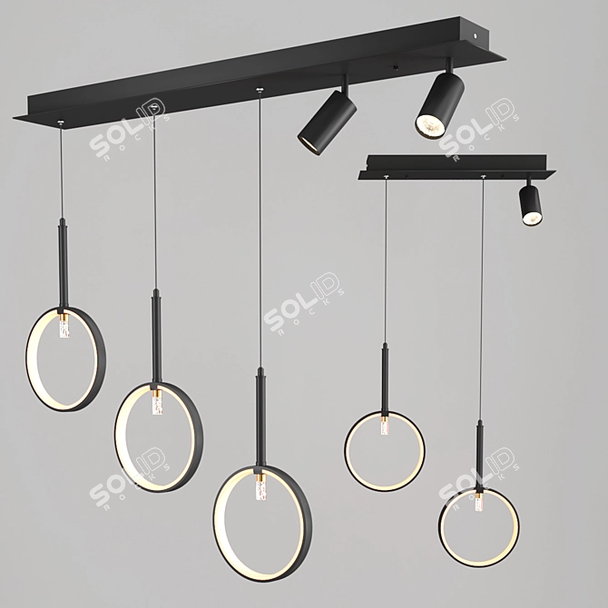 Modern Pendant LED Light 3D model image 3