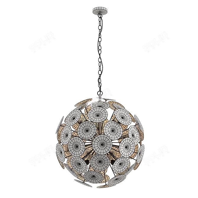 Dazzling Dandelion Chandelier 3D model image 2