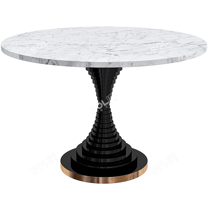 Winter's Modern Dining Table 3D model image 1