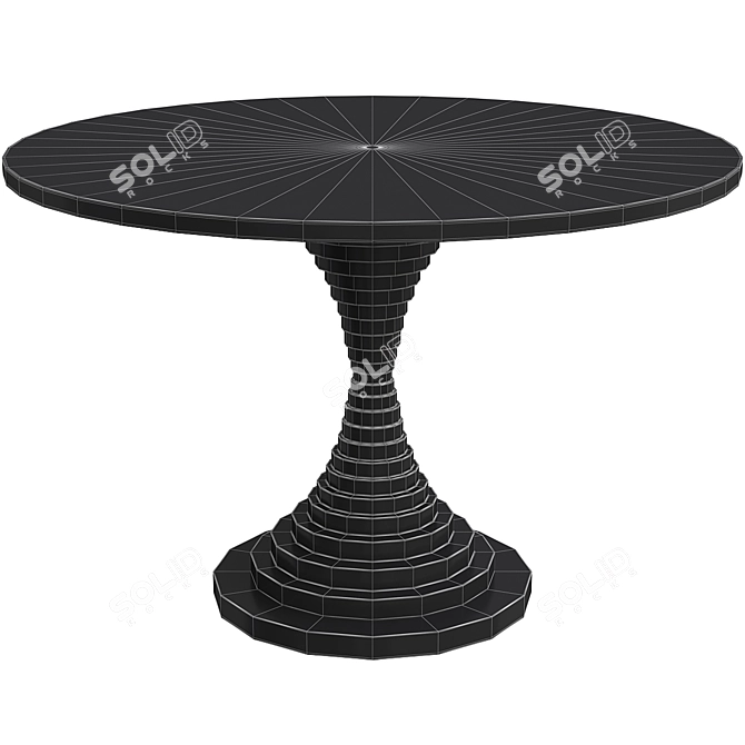 Winter's Modern Dining Table 3D model image 2