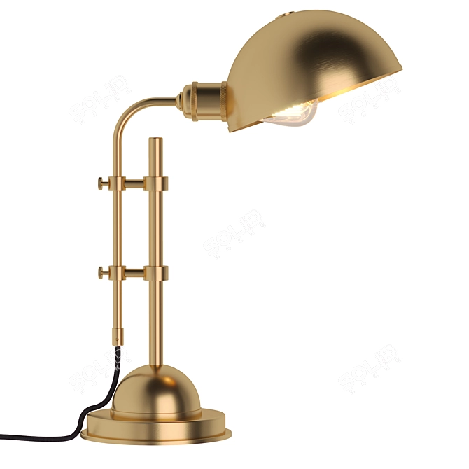 Elegant Brass Table Lamp 3D model image 1