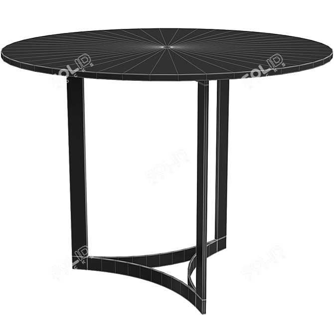 Sleek Manhattan Dining Table 3D model image 3