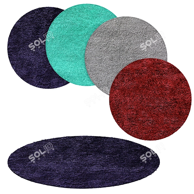 Sleek Circle Rug: Modern Design & High Quality 3D model image 1