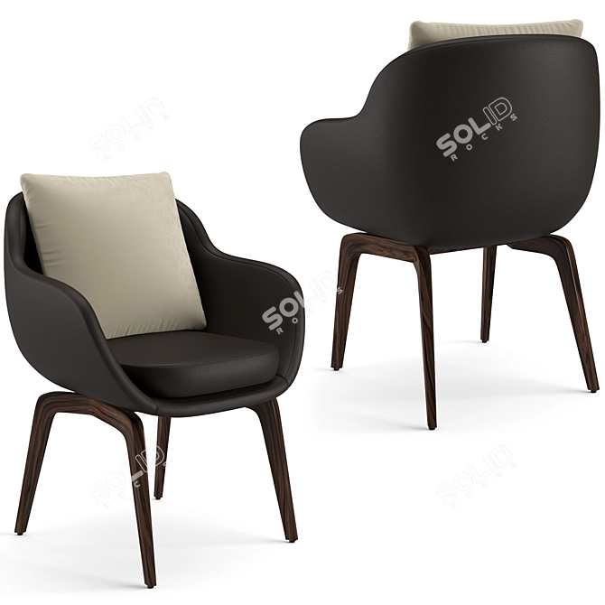 Elegant Minotti Dining Set 3D model image 7