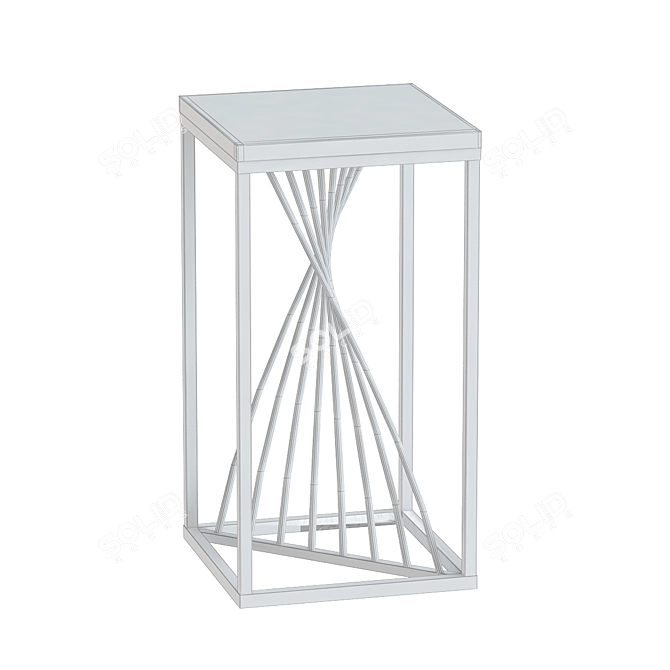 Elegant Marble Rococo Stand 3D model image 2