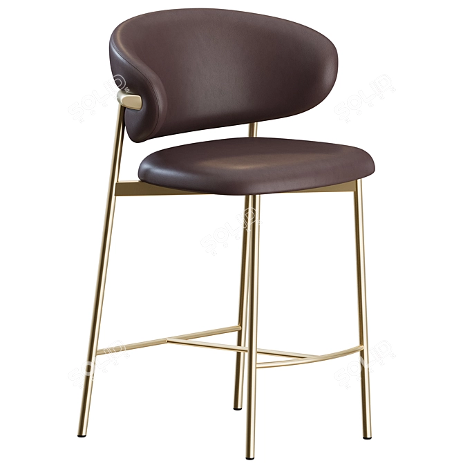 Modern Metal Bar Stool by Calligaris 3D model image 2